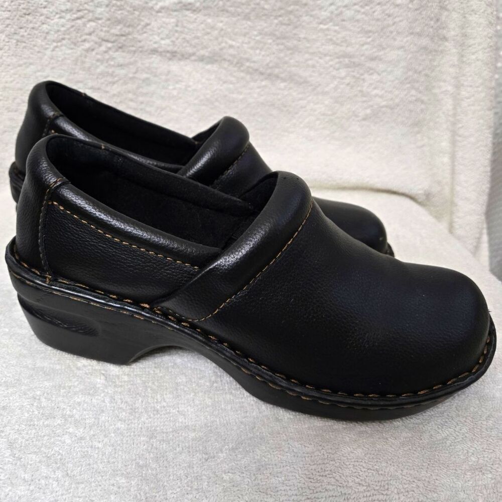 b.o.c. Khelf24 Womens Black Slip On Comfort Shoes Size 10M Round Toe Casual